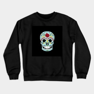 Blue Day of the Dead Sugar Skull Crewneck Sweatshirt